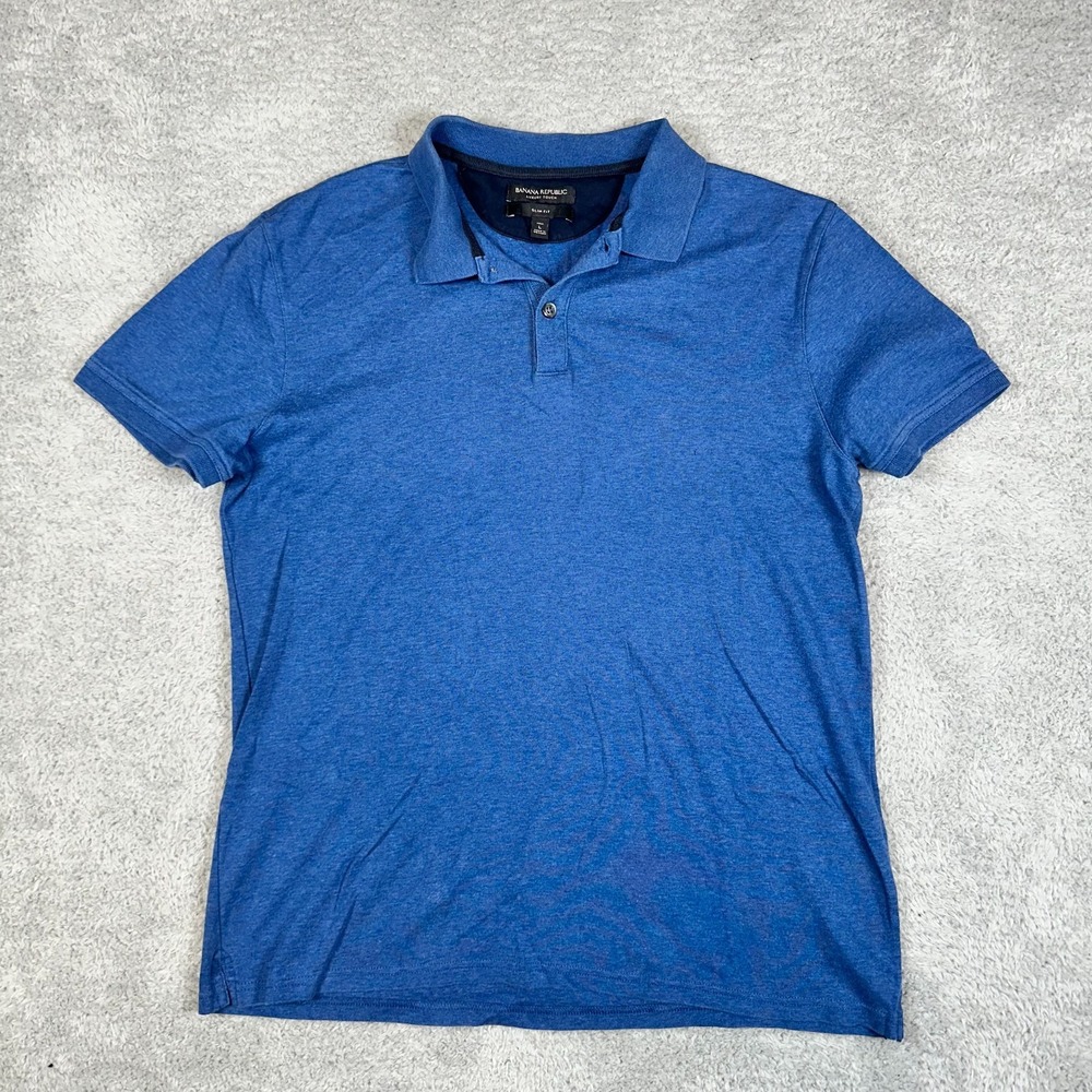 Banana Republic Men's Luxury Touch ‎ Standard Fit Short Sleeve Polo L